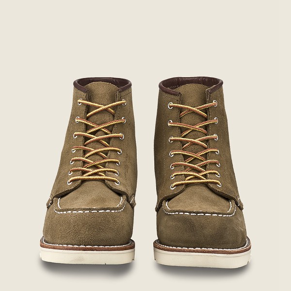 Botas Red Wing Heritage Mujer Verde Oliva - 6-Inch Classic Moc – Short Mohave Cuero - 602-JILTKU